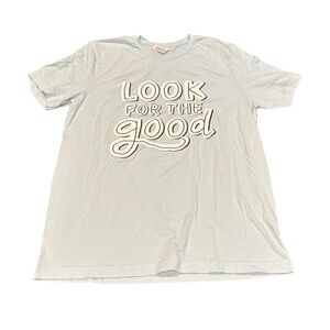 Sky Blue Tee Disney quote size large Look for the Good inspirational
